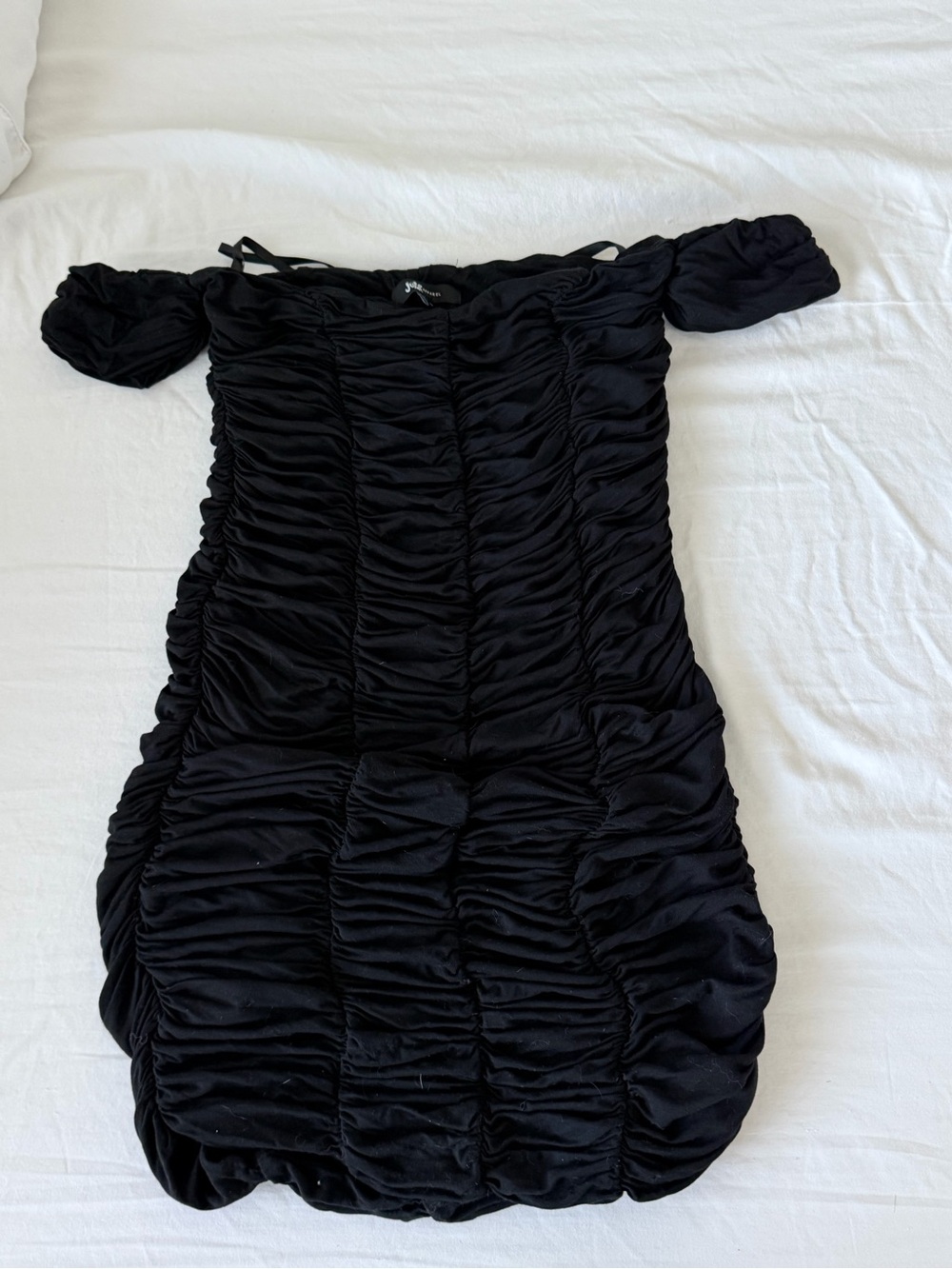 Jump Black Ruched Strapless Bodycon Dress
